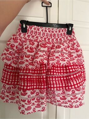 Red and White Roller Rabbit Skirt